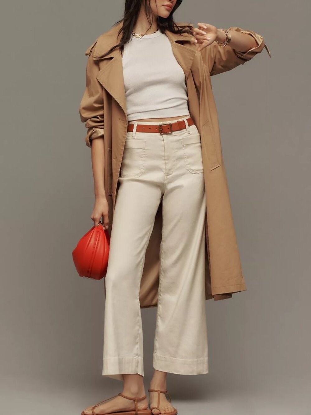 Maeve Anthropologie The Collette Linen Pants Chalk White Cream 27